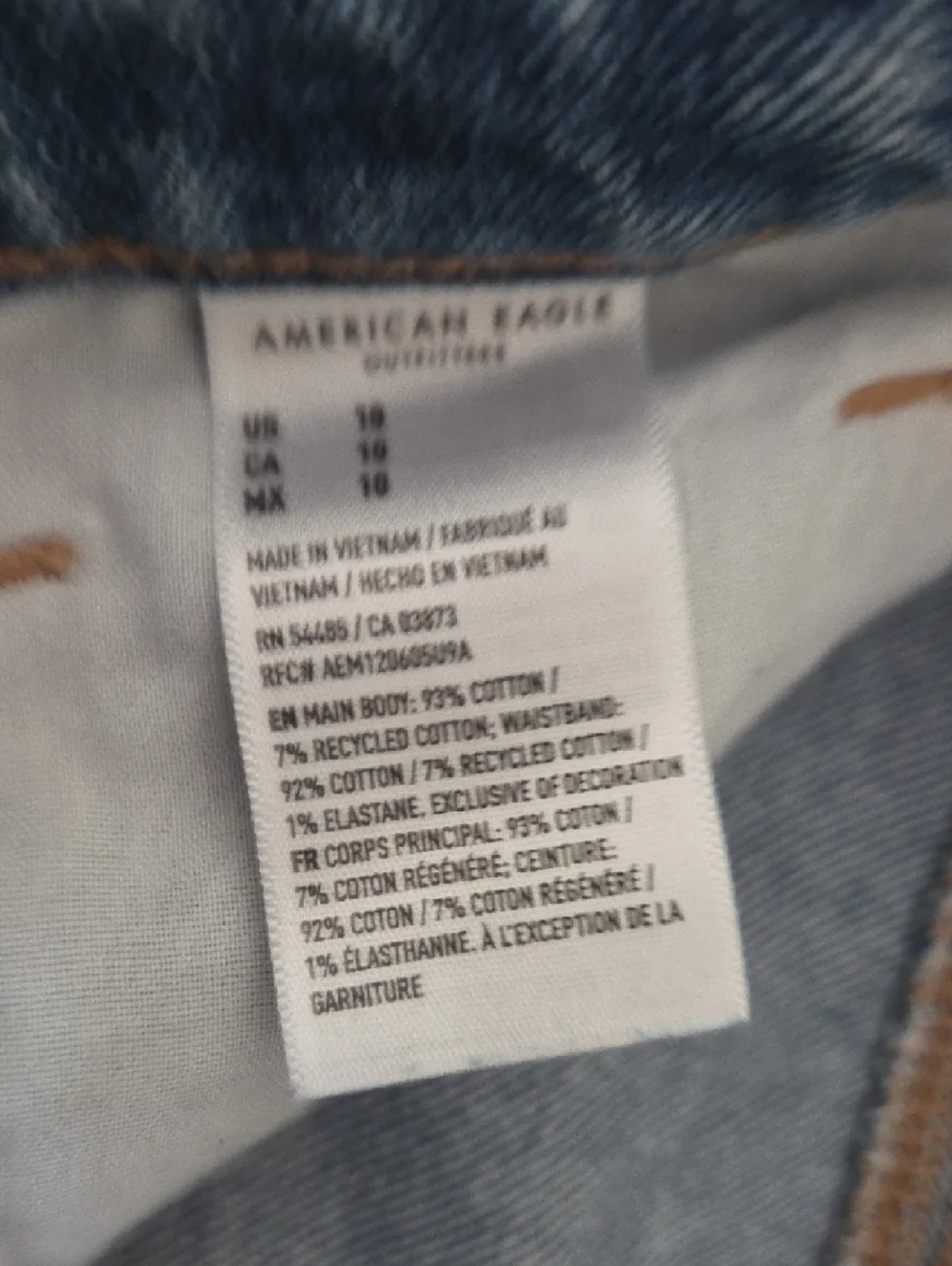 American Eagle Outfitters Highest Rise Baggy Short Denim Jean Shorts Sz 10